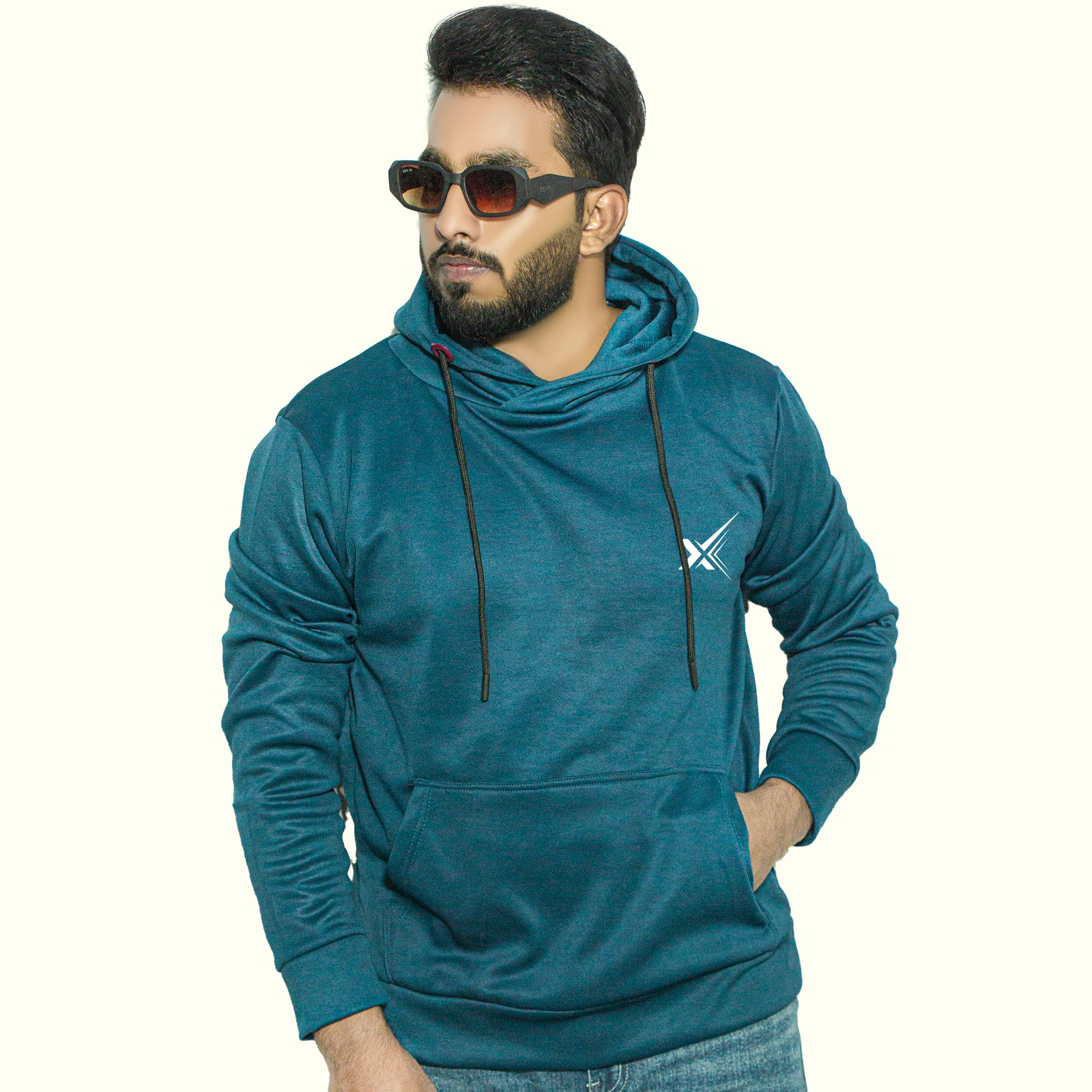 Cross edge premium pullover hoodie