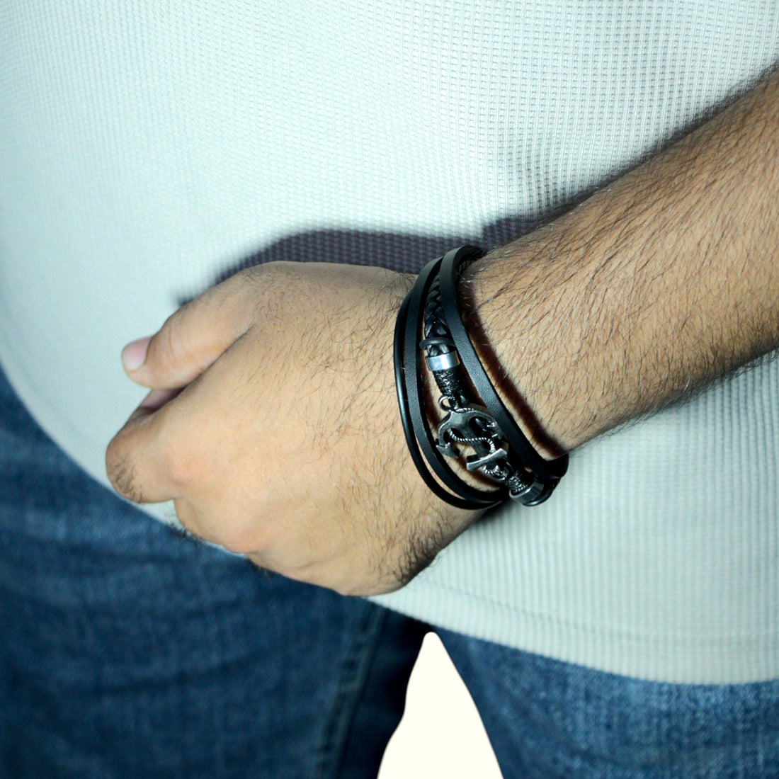 CrossEdge Classic Men’s Bracelet – Premium Stainless Steel Finish