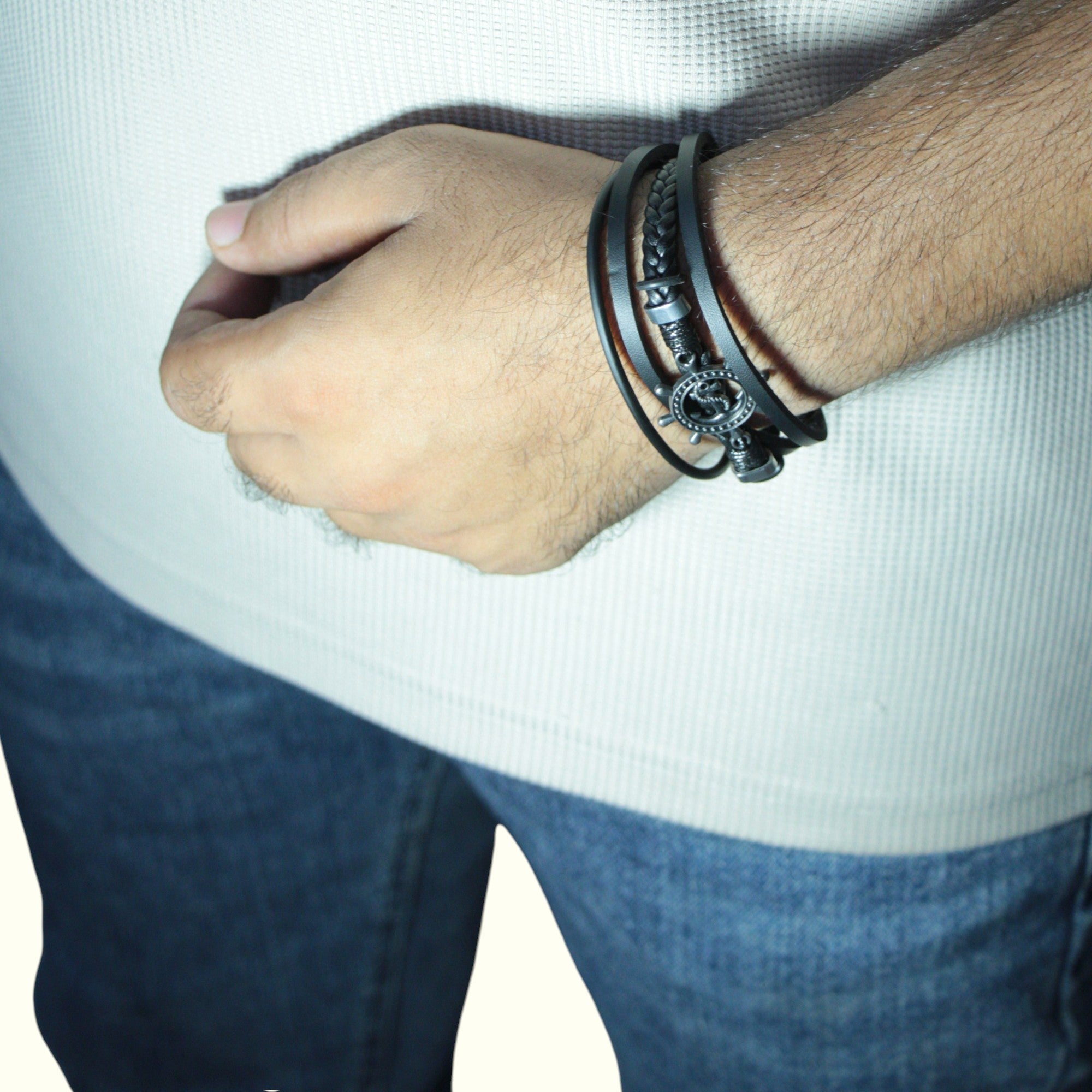 CrossEdge Modern Men’s Stainless Steel Bracelet – Strong & Stylish