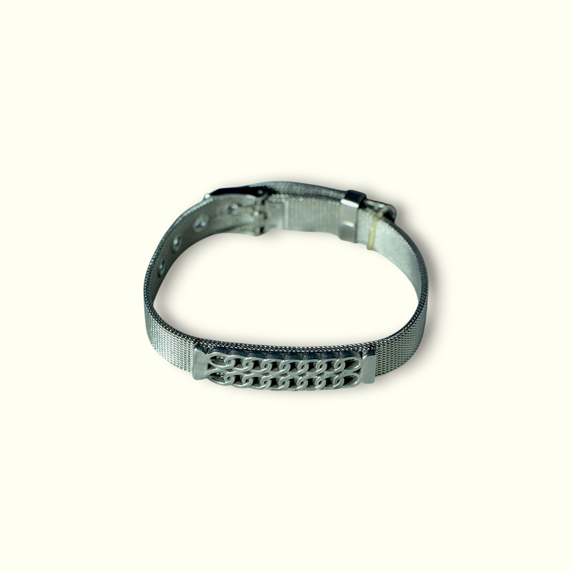 CrossEdge Men’s Stainless Steel Bracelet – Modern Elegance